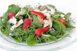StrawberryCilantroCoconut Salad
